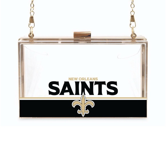 New Orleans Saints clear acrylic clutch - Picture 1 of 1